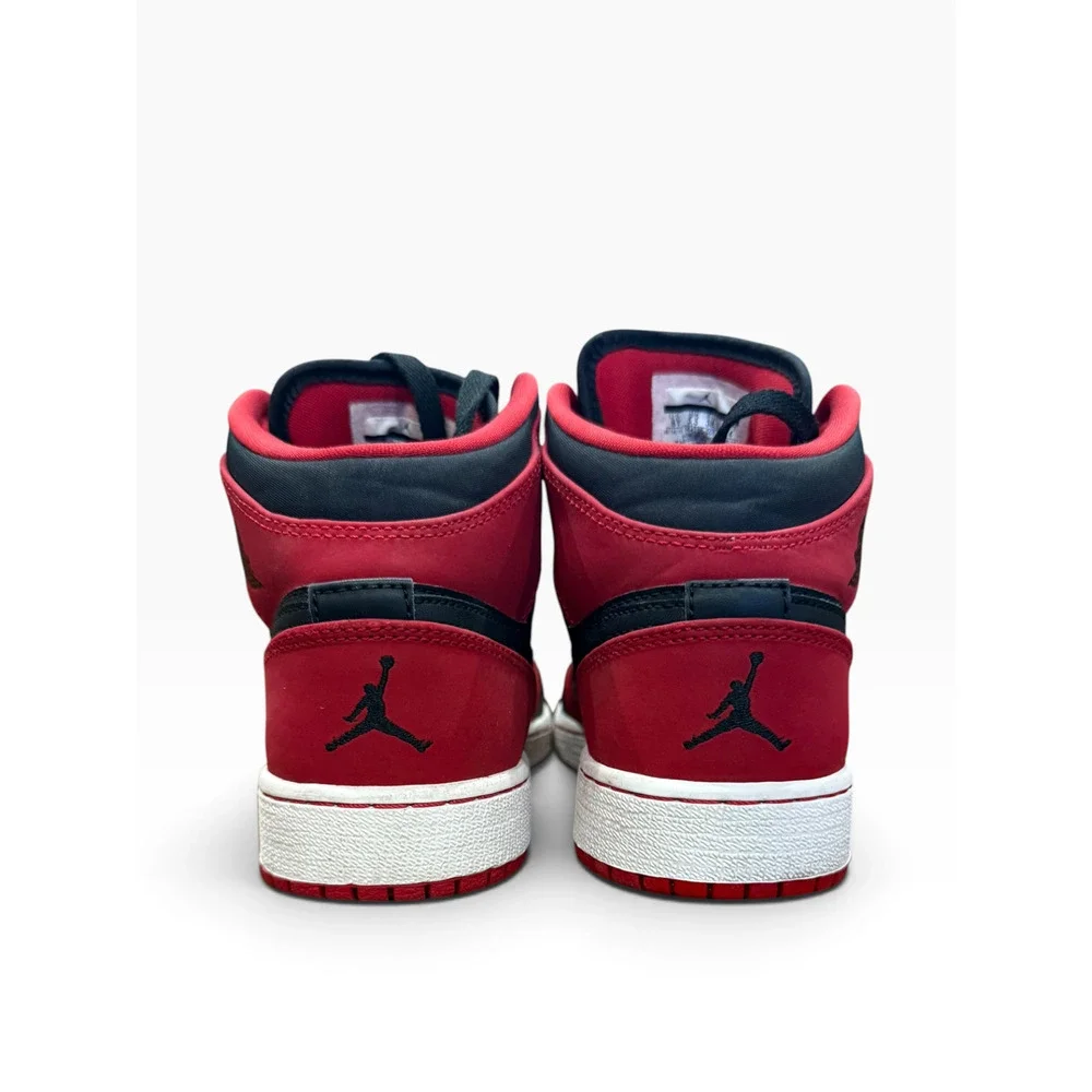 Air Jordan 1 Mid GS Youth 6Y Gym Red Black 554725-005 Worn Once